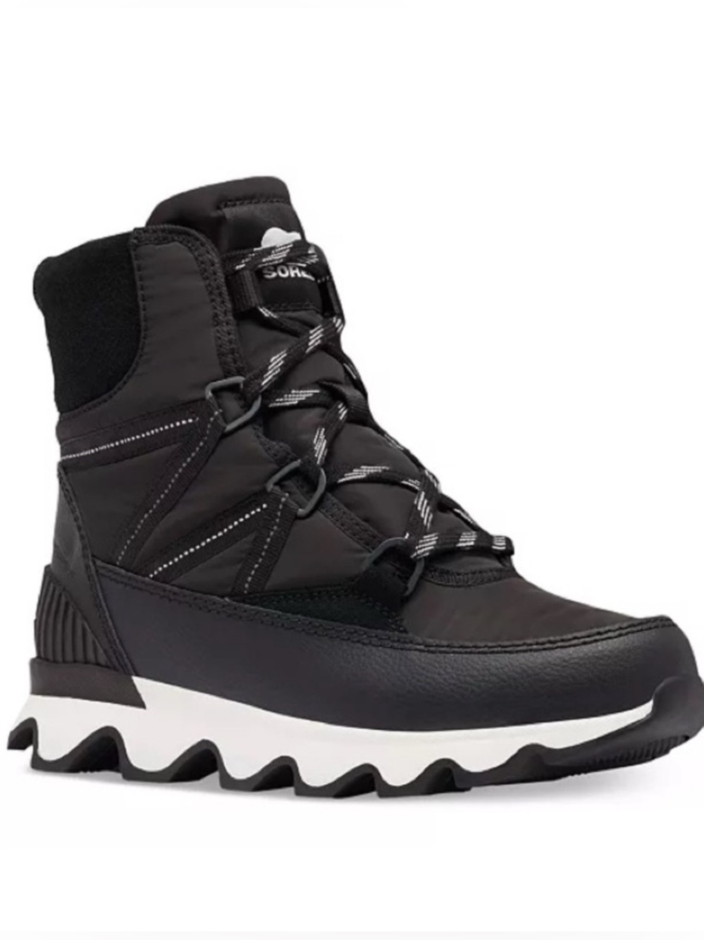 Sorel Women’s Retro High Top Cozy Kinetic Black & White Ankle Boots size 6